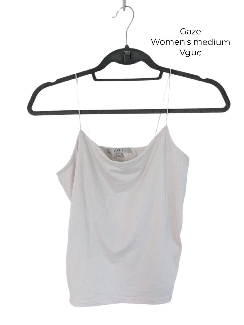 Women's Meidum White Cowl Neck Camisole Tank Top | Gaze